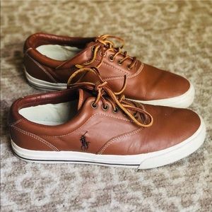 Polo Ralph Lauren Mens Vaughn leather sneakers
